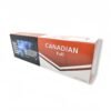 Canadian Full King Size 100% Natural cigarettes packaging, red gradient with white lettering, health warnings shown.