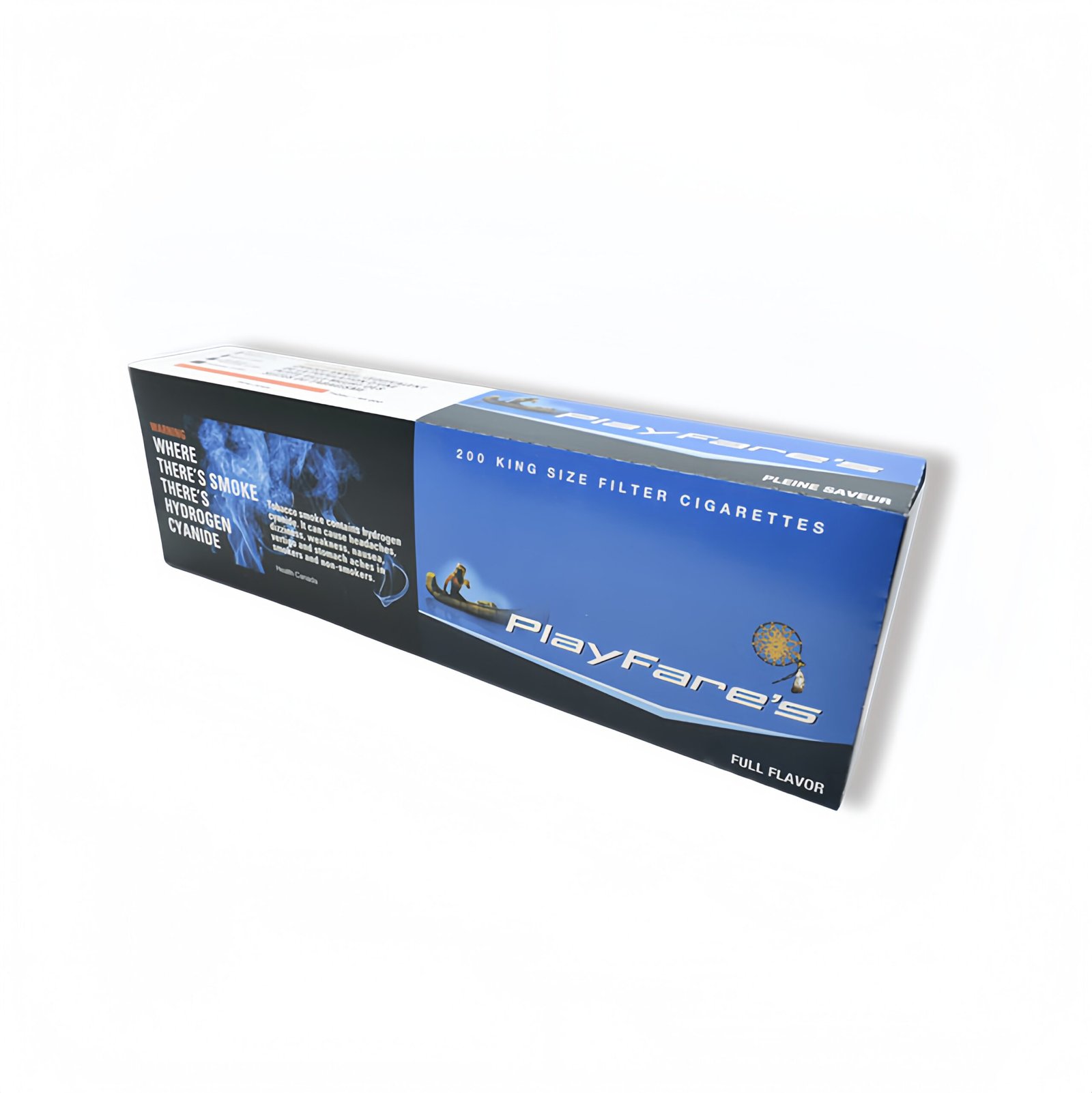 画质修复-超清-Playfares-Full-Flavour PlayFare Full Flavor Canadian 200 King Size Filter Cigarettes carton with warning label.
