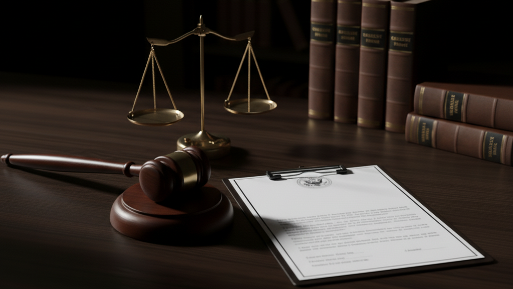 Legal scales gavel and documents representing Canadian cigarette online purchase regulations and tobacco laws compliance