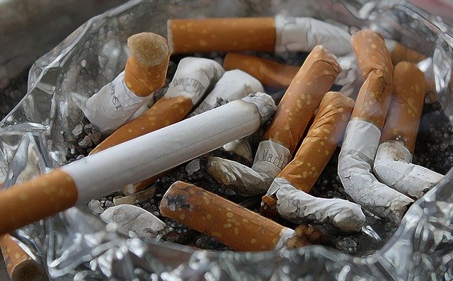 Pack of ultra light cigarettes on display