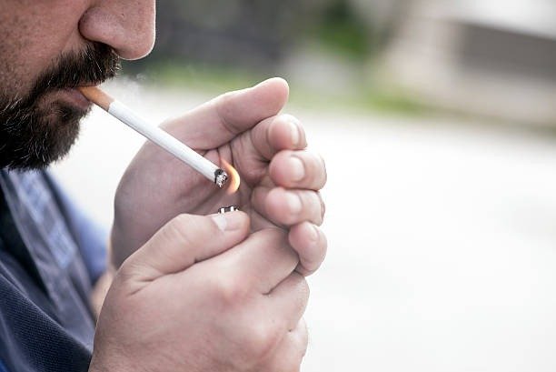 Smoking hazard public health message